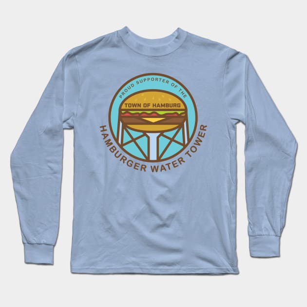 Hamburger Water Tower Long Sleeve T-Shirt by PodDesignShop